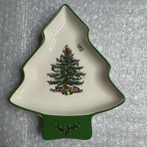 Spode Christmas Tree-shaped dish